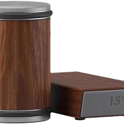 BoerCom® Rolling Knife Sharpener, Knife Sharpener, Diamond Disc, Kitchen Knife Sharpening System, 15° and 20° Sharpening Angles, Wood Color.