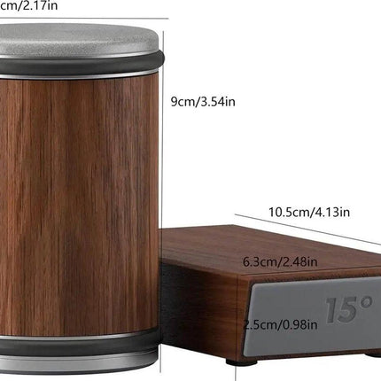 BoerCom® Rolling Knife Sharpener, Knife Sharpener, Diamond Disc, Kitchen Knife Sharpening System, 15° and 20° Sharpening Angles, Wood Color.
