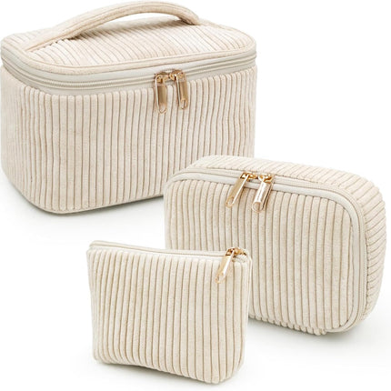 Tassen Women's Toiletry Bags, 3 Pieces, Floral Pattern, Toiletry Bags, Makeup Bags, Portable Toiletry Bags, Large Size, Girls, Modern.