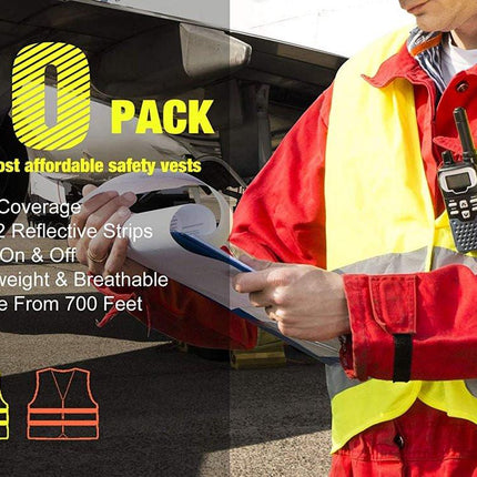 Doodadeals® 2x Adult Safety Vest - Safety Vest - Car - Orange.