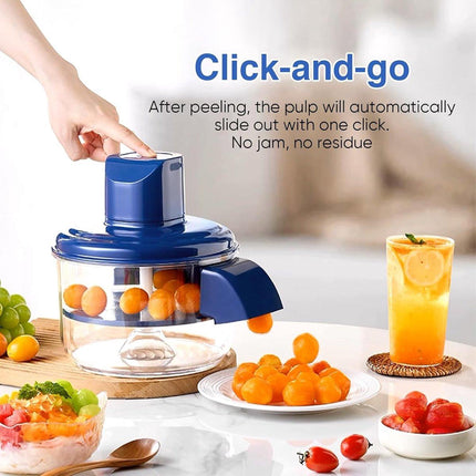 3-in-1 Electric Peeler for Grapes and Garlic - Automatic Peeler - USB Rechargeable Multifunctional Peeler for Small Fruits and Tomatoes - Easy to Use for Home and Commercial Kitchens.