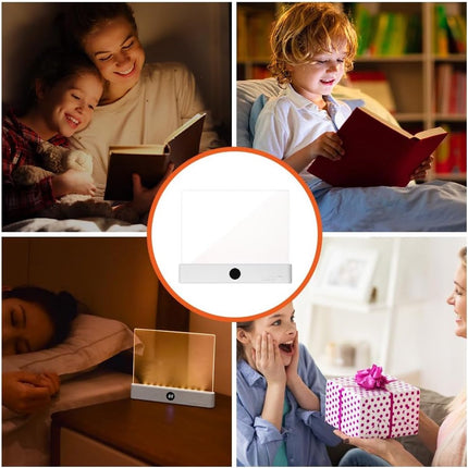 Lampe de lecture plate, lampe de chevet LED , lampe de lecture de livre, lampe de lecture de protection, lampe de lecture de nuit (blanc).