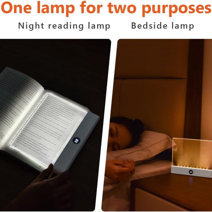Lampe de lecture plate, lampe de chevet LED , lampe de lecture de livre, lampe de lecture de protection, lampe de lecture de nuit (blanc).