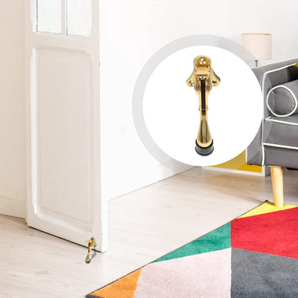 Door stop - interior door stop - exterior door stop - door stop - safety door stop - swing and recessed door stop - wall protection - gold.