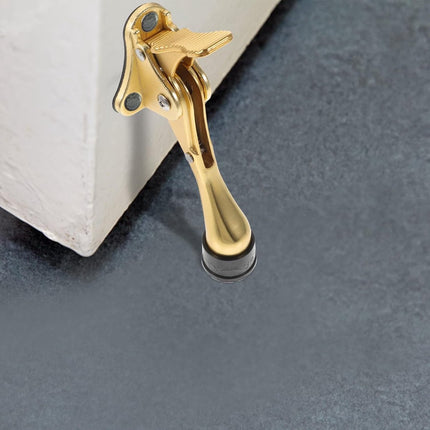 Door stop - interior door stop - exterior door stop - door stop - safety door stop - swing and recessed door stop - wall protection - gold.