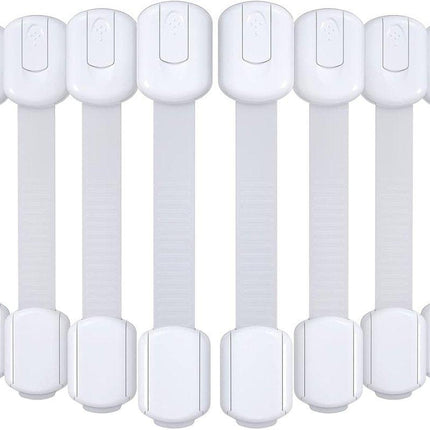 Mogi Products - Child Locks - 10 Pieces - For Cabinets and Drawers - Cabinet Safety - Safety Locks - Adhesive.