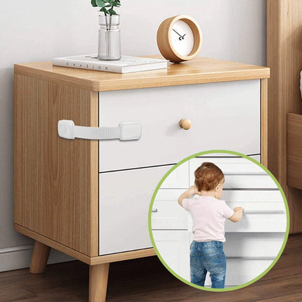 Mogi Products - Child Locks - 10 Pieces - For Cabinets and Drawers - Cabinet Safety - Safety Locks - Adhesive.