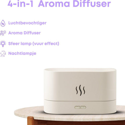 Boostiv Aroma Diffuser - Humidifier - Aromatherapy - Flame Effect - Aroma Diffuser.