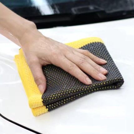EPC® Clay Cloth Car - 3D Clay Towel - Clay Towel - Clay Mitt - Clay Bar - Microfiber Cleaning Cloth - Removes Resin, Tar, Flies, Bird Droppings - Yellow/Zwart.