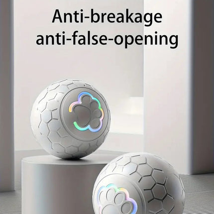 Interactive Dog Toy - Self-Rolling Dog Ball - Durable Automatic Dog Ball, Light Grey - 5.6 cm.