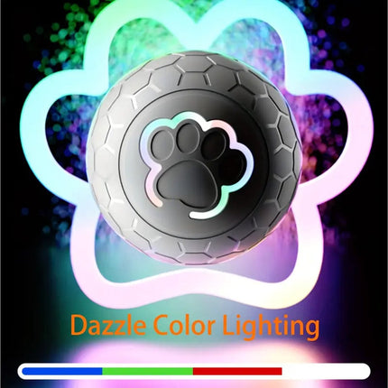 Interactive Dog Toy - Self-Rolling Dog Ball - Durable Automatic Dog Ball, Light Grey - 5.6 cm.