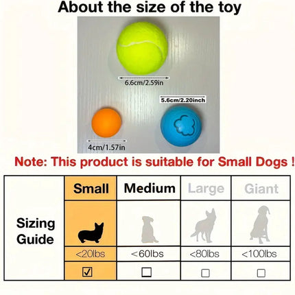 Interactive Dog Toy - Self-Rolling Dog Ball - Durable Automatic Dog Ball, Light Grey - 5.6 cm.