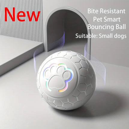 Interactive Dog Toy - Self-Rolling Dog Ball - Durable Automatic Dog Ball, Light Grey - 5.6 cm.
