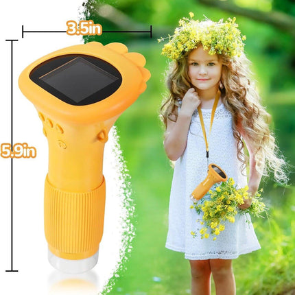 Children's Microscope - Portable Children's Microscope - 0-inch Screen - Digital Microscope - 200x Magnification - USB to PC Port - Pocket Size - Yellow.