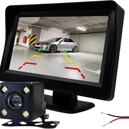Procar® ARC1 HD Parking Backup Camera + 4.3-inch TFT LCD Monitor - Black.