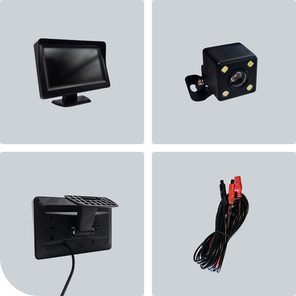 Procar® ARC1 HD Parking Backup Camera + 4.3-inch TFT LCD Monitor - Black.