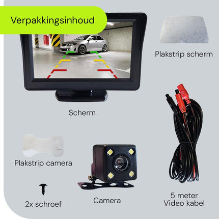 Procar® ARC1 HD Parking Backup Camera + 4.3-inch TFT LCD Monitor - Black.