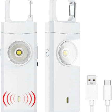 Personal Alarm - Powerful 130dB Sound and Flashing Light - Personal Security Alarm - Self-Defense Keychain - Personal Protection - Emergency Signal - Senior Alarm - Portable Security Alarm - Wit.