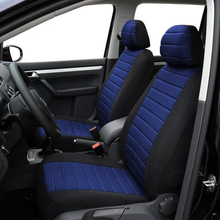 Car seat cover / Car seat cover / Car seat covers / Universal car seat covers - Driver/passenger seat cover (not for the back seat) - Universal - Fits most models - Stylish - Black/Blue.