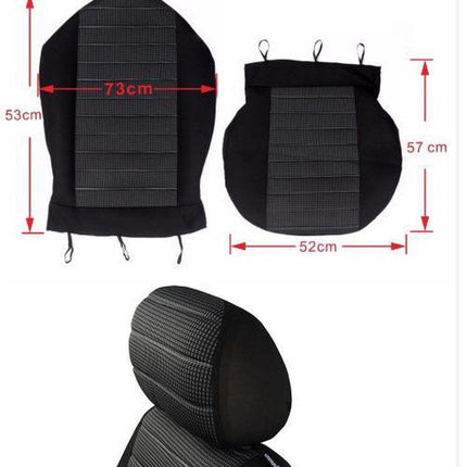 Car seat cover / Car seat cover / Car seat covers / Universal car seat covers - Driver/passenger seat cover (Not for rear seats) - Universal - Fits most models - Stylish - Black/Gray.