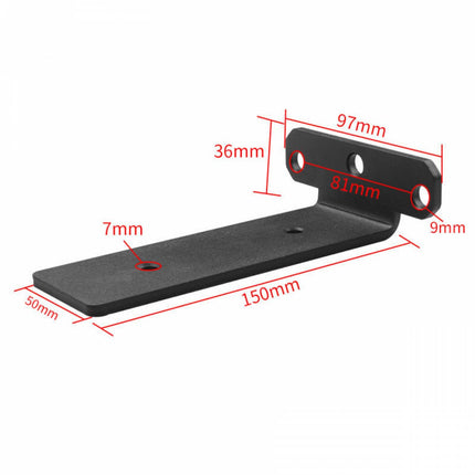 2 pieces - Support frame - Wall bracket - Metal shelf brackets - Floating shelf bracket - Stainless steel bracket - Shelf brackets with thick screws - Furniture accessories - Black - 150 mm.