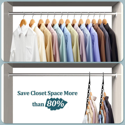 Magic Pendants 6-Piece Set - Space-Saving Hangers - Space-Saving Pendant Organizer for Closet - Multi-Pendant Holder - Sturdy Plastic - 360-Degree Rotation.