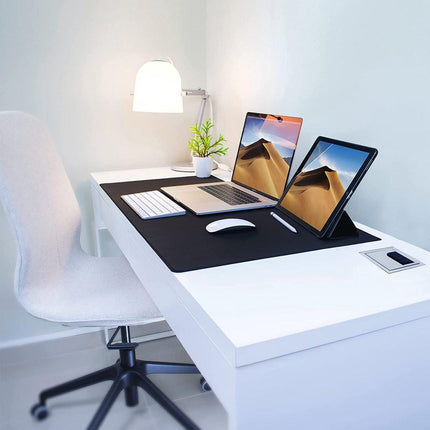 Noble Desk Cable Management System - Square - Desk Cable Management System - Cable Hole with Brush Closure - Cable Organizer - Cable Grommet - Cable Cover - L8xW8xH3cm - Silver.