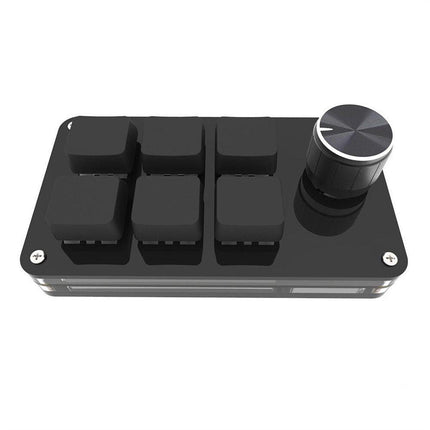 Mini 6-button keyboard, programmable keys, customizable shortcuts, mechanical USB keyboard.