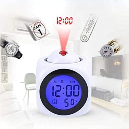 Clock radio with projection - Digital clock radio - Digital clock radio - Wit.