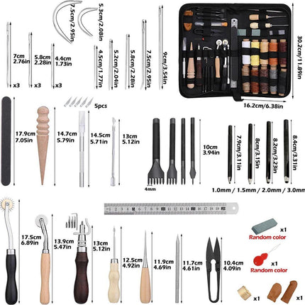 ShopEighty8 - Leather - Leather Processing - Leatherworking Tools - Professional Leather Craft Tool Set - Sewing - Tailoring - Upholstery - Clothing.