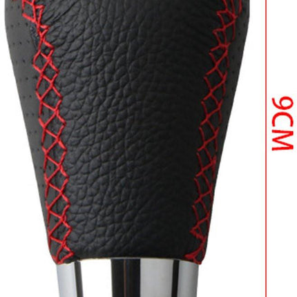 Gear shift lever - Manual gear shift lever - 5-speed transmission - Gear shift lever - Manual transmission - Black leather stitching - Universal gear shift lever (blue).