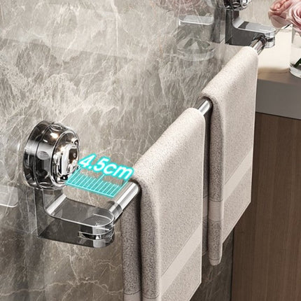 Extendable towel rail 30-60 cm - Bathroom towel rack - Suction cup towel rack without end caps - For bathroom, kitchen - Rotating - Corner towel rack - Wall mounted.