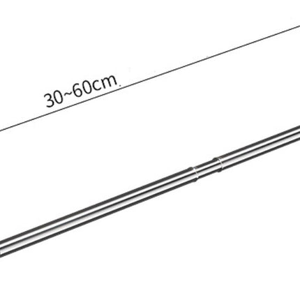Extendable towel rail 30-60 cm - Bathroom towel rack - Suction cup towel rack without end caps - For bathroom, kitchen - Rotating - Corner towel rack - Wall mounted.