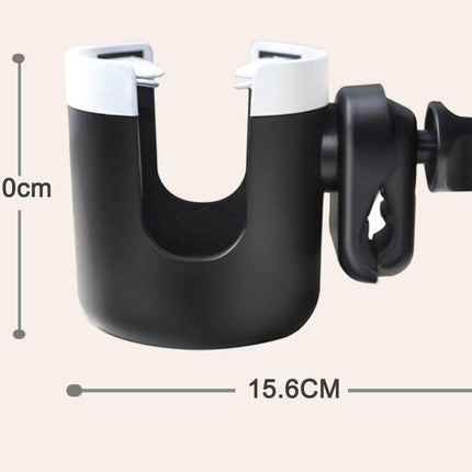 Stroller cup holder, universal stroller/pram cup holder, baby stroller organizer, drink and coffee cup holder with phone storage box, suitable for baby and bicycle.