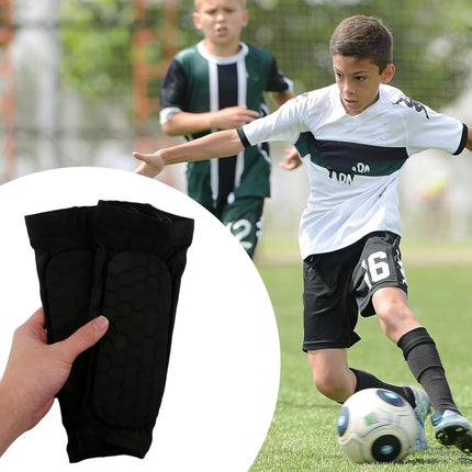 Shin guards - Football shin guards - Children's football shin guards - Shin guard straps - Premium leg protection with sleeves - Comfortable and impact-resistant - Size M - Suitable for training and competition.