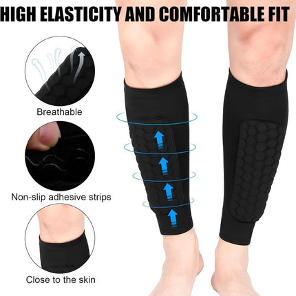 Shin guards - Football shin guards - Children's football shin guards - Shin guard straps - Premium leg protection with sleeves - Comfortable and impact-resistant - Size M - Suitable for training and competition.
