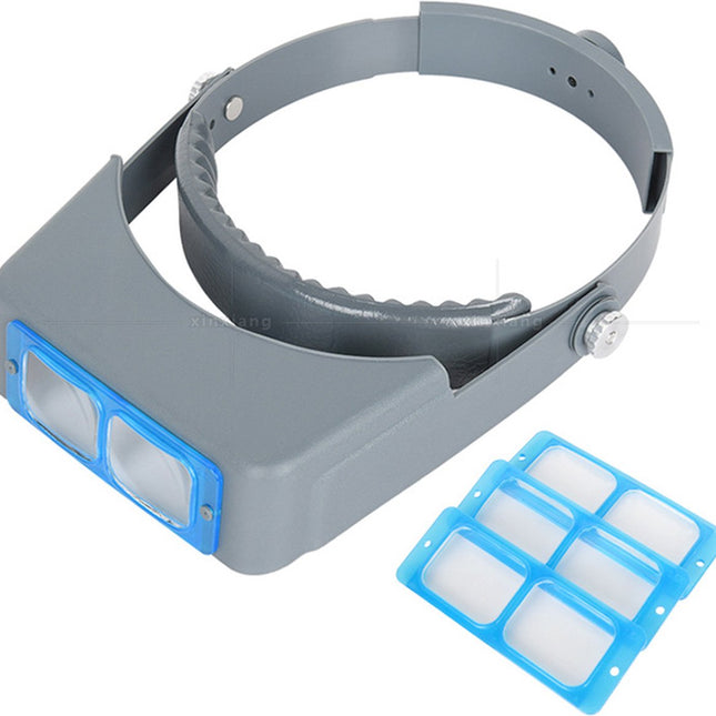 Luxury magnifying glass with professional 4-lens head - Magnification: 1.5x/2x/2.5x/3.5x - For diamond painting, soldering, reading, and DIY projects.
