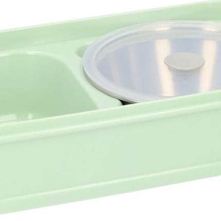 Green Lunch Box with Soup Bowl - Bento Box - Adult Lunch Box - Meal Boxes - Children's Lunch Box - Lunch Box with Compartments - Airtight and Leakproof - BPA-Free.
