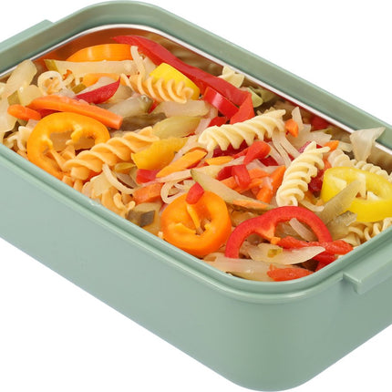 Green Lunch Box with Soup Bowl - Bento Box - Adult Lunch Box - Meal Boxes - Children's Lunch Box - Lunch Box with Compartments - Airtight and Leakproof - BPA-Free.