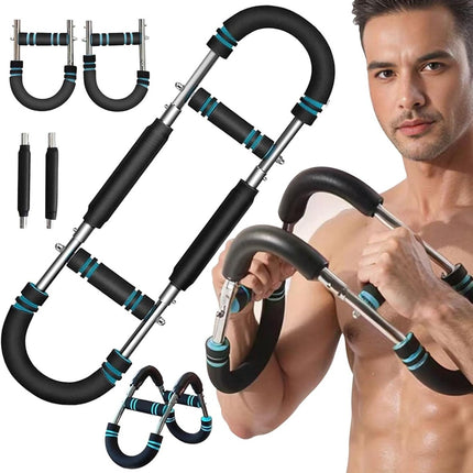 Arm Trainer - U-Shaped Twister - Adjustable Chest Enlarger with 3 Resistance Levels - Detachable Fitness Chest Enlarger - Portable Arm, Chest, and Shoulder Trainer.