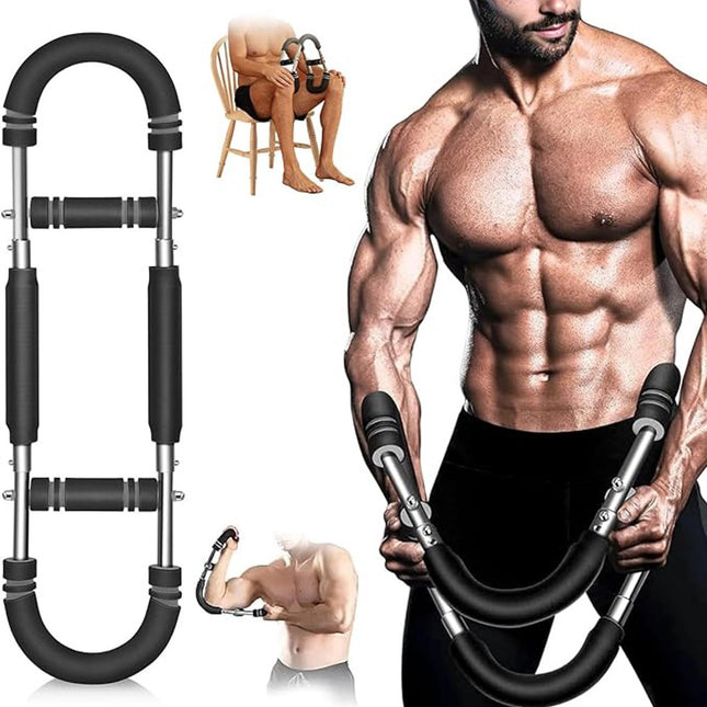 Arm Trainer - U-Shaped Twister - Adjustable Chest Enlarger with 3 Resistance Levels - Detachable Fitness Chest Enlarger - Portable Arm, Chest, and Shoulder Trainer