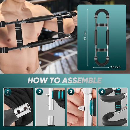 Arm Trainer - U-Shaped Twister - Adjustable Chest Enlarger with 3 Resistance Levels - Detachable Fitness Chest Enlarger - Portable Arm, Chest, and Shoulder Trainer.