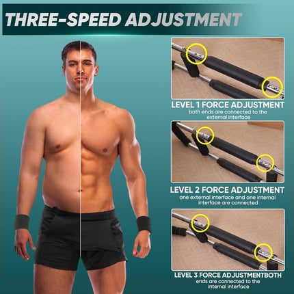 Arm Trainer - U-Shaped Twister - Adjustable Chest Enlarger with 3 Resistance Levels - Detachable Fitness Chest Enlarger - Portable Arm, Chest, and Shoulder Trainer.