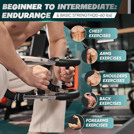 Arm Trainer - U-Shaped Twister - Adjustable Chest Enlarger with 3 Resistance Levels - Detachable Fitness Chest Enlarger - Portable Arm, Chest, and Shoulder Trainer.