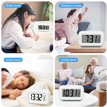 Wekker Digital - Klok Children's - Wekker - Wekker Children's - Alarm Clock - Travel Alarm Clock - LED Display Clock - Adjustable 12/24 Hour Snooze Function, Temperature, Date, Time - Portable Alarm Clock - Wit.