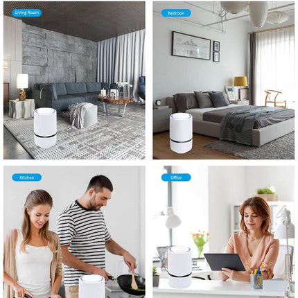 Air purifier - For living room, bedroom, office, and baby's room - Air quality indicator - Effective against dust mites, hay fever, allergies, and dust - Air purifiers - Air purifier.