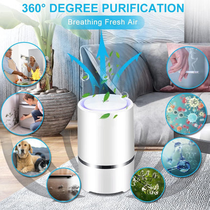 Air purifier - For living room, bedroom, office, and baby's room - Air quality indicator - Effective against dust mites, hay fever, allergies, and dust - Air purifiers - Air purifier.