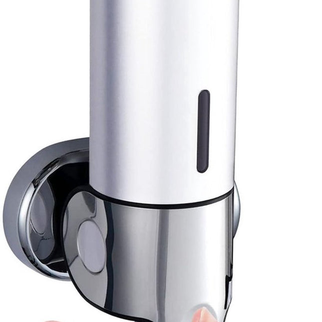 Soap dispenser - Wall-mounted - Soap dispenser - Suspended soap pump - Brushed stainless steel - Toilet - Shower - Foam.