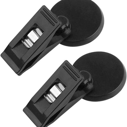 Set of 2 car windshield parking ticket holders - clip-on memo holder for cars, vans and caravans - self-adhesive ticket clips.
