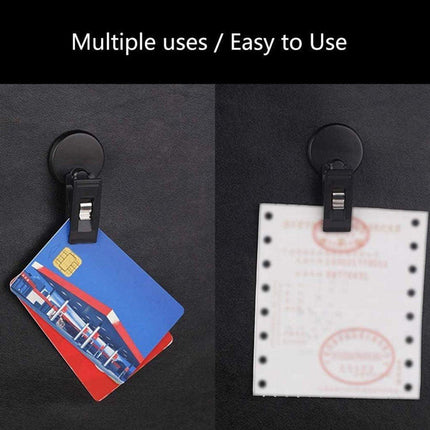 Set of 2 car windshield parking ticket holders - clip-on memo holder for cars, vans and caravans - self-adhesive ticket clips.
